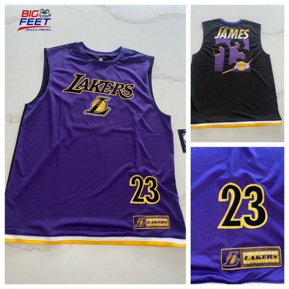 Size XXL UNK NBA Authentic Los Angeles Lakers #23